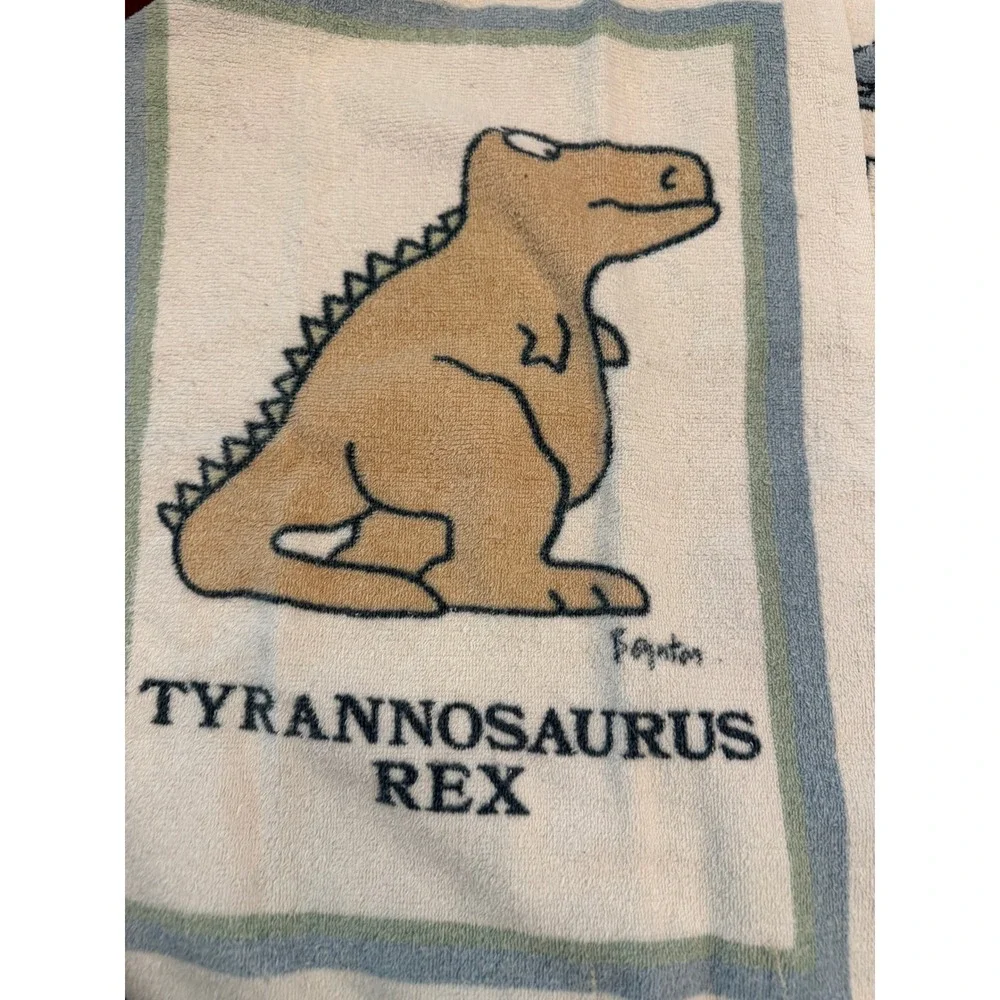 Vintage Sandra Boynton for Martex Dinosaur Towel Set 5pc Cotton USA Made 80s